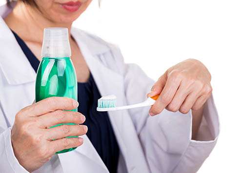 Dentist recommends soft slim tapered bristle toothbrush, toothpa Oral Hygiene Basics in Culver City, Mouthwashing